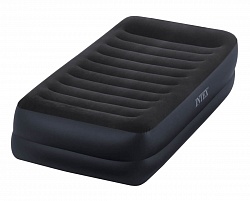 Надувная кровать Intex 64422 (99x191x42 см) +220в Pillow Rest Raised Bed Fiber-Tech  