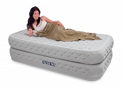 Надувная кровать-матрас Intex 64488 (99х191х51см) Fiber-Tech Supreme Air-Flow Bed +220в 